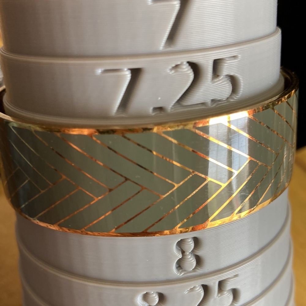 JCrew Gold-Trim Green Chevron Bangle Bracelet